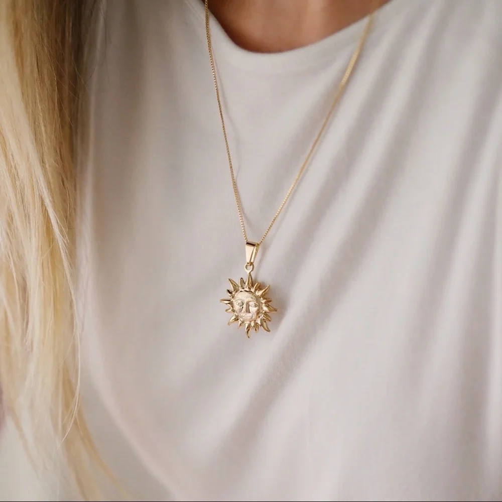 Ancient Sun Necklace | 18k Gold Filled - Picture 1 of 7
